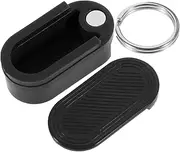 GLEAVI 1pcs Small Pill Box Keychain Black: Pill Pod Keychain Pill Holder Portable Mini Travel Pill Container Plastic Pill Case with Keyring