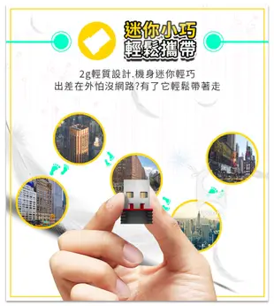 迷你WIFI接收器 無線網路分享 無線基地台 WIFI發射器 隨身USB無線網卡 (2.4折)