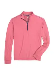Johnnie-O Wells Performance 1/4 Zip Pullover Taffy Pink Medium "Prep-formance"