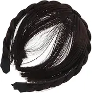 NULYLU Headband Fringe Front Bangs Wig Headband Wig Hair Tie Braids Eyelashes Human Hair Bang Afro Wig Fringe Hair Band Fashion Synthetic Wigs Human Fringe Dress up Wigs for Fringes Brown