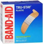 SM Band-Aid Tru-Stay Plastic 1.4" 60 Count
