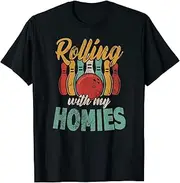 [VidiAmazing] Rollin with My Homies Retro Bowling ds395 T-Shirt