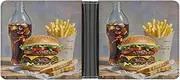 [RTSEBVN] Slim Credit Card Holder Personalized Leather Two Lovely Animals Money Clip Gifts Wallet For Men Women, Fast food enthusiasts, One size, Modern