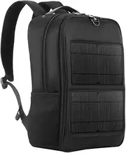 FLEXMAN 5V 14W Solar Backpack, Water Proof Nylon Travel Bag with Solar Panel Dual USB Port, Large Capacity Outdoor Backpack for Hiking Climbing Camping Travel