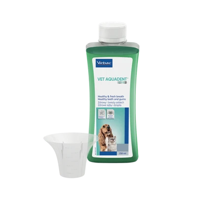 Virbac Aquadent Fresh 250ml & 500ml Drinking Water Additive Oral Care Dog Dental