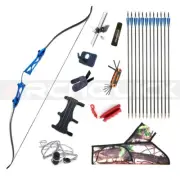 Recurve Bow Set Archery Takedown Bow Target Hunting RH shooting Youth Adults