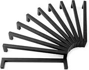 Koofizo 1816 Square Bar Pull Handle for Bedroom Bathroom Cabinet Cupboard Desk Drawer Dresser Kitchen (Screwhole Distance: 6.3"/160mm, Flat Black)