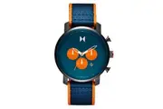 MVMT Blue & Orange Nylon Chronograph Men's Watch - 28000369D