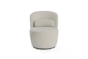 Brosa Ada Swivel Accent Chair (Seashell White)