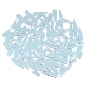 Ceramic Mosaic Tile, 200g Teardrop Flower Leaf Tile Mosaic Block, Light Blue