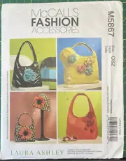 2009 McCall's Fashion Accessories M5867 Bags Hats sewing pattern uncut