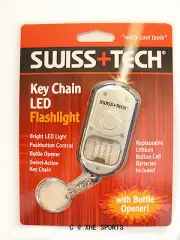 SWISS+TECH Key chain LED Flashlight tool Bottle Opener Multi Tool, ST33340 AUS