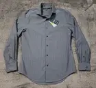 NEW Perry Ellis Travel Lux Non Iron Blue Heron Dressy Essential Shirt Size S