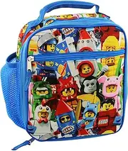 Minifigures Boys Girls Soft Insulated School Lunch Box (One Size, Lego Minifigures)