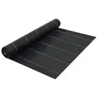 Weed and Root Control Mat Black 2x100 m PP Garden Landscape Fabric Ground 13068