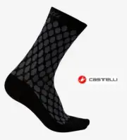 Castelli SFIDA Women's Wool Cycling Bike Socks Black/Gray Medium US 5-7