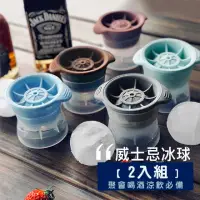 在飛比找momo購物網優惠-【Mega】2入組 硅膠威士忌冰球冰膜(冰塊模具 球型製冰盒