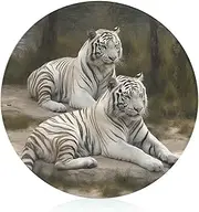 Chopping Blocks, White Tigers Printed Chopping Block,fruit Chopping Block,thickened Chopping Block,round Chopping Block