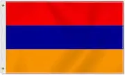 Large 3×5 FT Armenia Flag, Big 75D Armenians National Outdoor Banner,DecorGarden With Brass Gromment