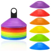 60 Pcs Mark Disc, Soccer Cones with Holder and Net Bag for Training, Football...