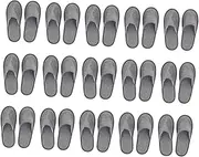 DECORNIJIA 15Pairs Portable Folding Slippers for Travel and Home Disposable Guest and Beauty Salon Slippers Lightweight and Breathable with Slip Design Unisex