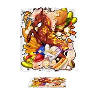 Junk Food Fast Food Funny Unicorn Shower Curtain