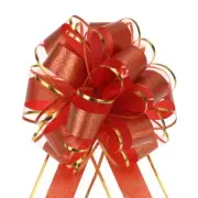 20pcs 6 Inch Large Pull Bow Gift Wrapping Bows Ribbon Organza Red for Wedding