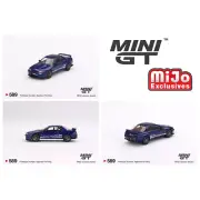Mini GT 1/64 Nissan Skyline GT-R Top Secret VR32 Metallic Blue RHD USA Blister