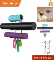 Guru Lightweight Wall-Mounted Organizer: Elegant Storage for Yoga Mats and Bands