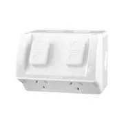 Deta 250v 10 Amp Rhodium Plated Outdoor Double Outlet Powerpoint