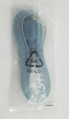 New Ethernet RJ45 Cat5 to DB9 9-Pin Serial Female Console Switch Flat Cable