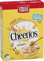 UNCLE TOBYS CHEERIOS Honey Breakfast Cereal 570g