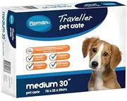 WagTime Traveller Dog Crate - Convenient and Portable 78.5 x 52.5 x 59cm Pet Crate, Easy to Assemble and Fold, Ideal for Car Travel, Ensures Sufficient Airflow - Perfect for Pet Transportation