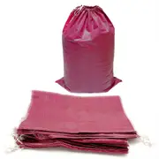 10x Large Home Storage Bag Cheap Plastic Woven Waterproof Sack Clothes Quilt Organizer for Moving House Xmas Christmas Tree Model100 Red Size 100cm L x 60cm W with Pull String