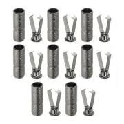 Shoelace Tips, 16Pcs Shoelace Head Tips for Shoes String, Dark Grey Style a
