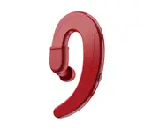 Bone Conduction Earphone Ear Hook Noise Reduction Wireless Bluetooth-compatible 5.0 Call Headset with Mic for Driving-Red