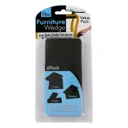 Furniture Wedge Shims, Small, Medium and Large, Black, Set of 6