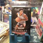 2020 James Wiseman Rookie Card Panini Prizm Draft Picks Crusade #82 Warriors RC
