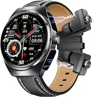 ATEVIX Smart Watch with Earbuds for Android iPhone,Round 1.53”HD Big Screen (Make/Answer Calls) Fitness Tracker,All-in-one Smartwatches Long Time Standby TWS Music Watch for Men Women