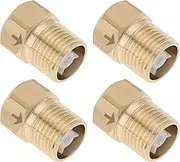 VGOL 4PCS Brass One-way Check Valve G1/2 Inch Female to G1/2 Inch Male Thread for Water Heaters Tanks Towers Toilets Intake Systems Backflow Preventer