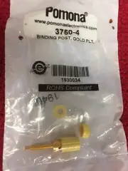 3750-4 POMONA CONN BIND POST KNURLED YELLOW