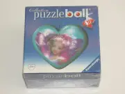 NEW Ravensburger Puzzleball Ornament Fairy Design Aqua Heart-shaped 60 PC Sealed