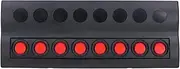 Rocker Switch Panel, DC12V 8 Gang Pre Wiring Marine Boat Rocker Switch Panel IP65 Waterproof Boat Toggle ON Off Switch Panel with Overload for Car Rv Vehicles Truck