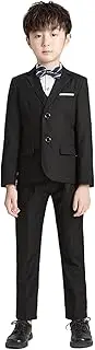 [Kromoc] Boys' 3-Piece Set Suit Dinner Formal Party Prom Tuxedos Jacket & Vest & Pants