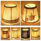 Pleat Lamp Shade Clip on E14 Bulb Table Light Lampshade Wall Tubes Covers Decor