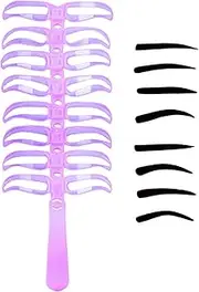 Eyebrow Stencil Kit for Women | 8-Style Brow Drawing Guide | Washable Portable Eyebrow Shaping Stencils for Travel Daily Use Party Date Night