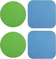LUTER 4pcs Jar Opener, Rubber, Multi-function Silicone Bottle Opener for Seniors with Arthritis Weak Hands Lid Cap Gripper Pads Kitchen Coasters Gadgets(Light Blue, Green)