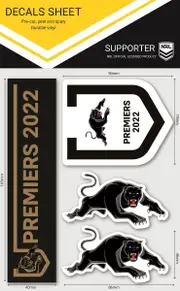 Penrith Panthers NRL 2022 Premiers Premiership 3 Logo Decals Stickers
