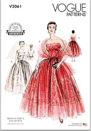 [Vogue] Patterns Paper Pattern V2061B5 Misses' Dresses and Stole B5(8-10-12-14-16)