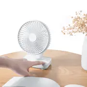 Desk Table Fan USB Small Air Circulator Quiet Dorm Mini Portable 4-Speed Fan-White
